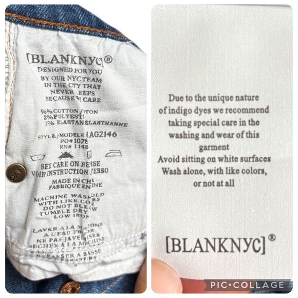 NEW BLACKNYC Blue Jeans Women’s Size 27 High Rise Slim Distressed BootCut Hem - Picture 8 of 10